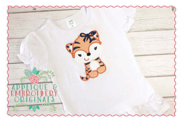 1430 Tiger Mascot Boy Full Body Applique Design - Image 2