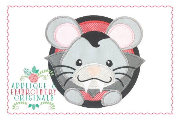 042 Halloween Vampire Mouse Applique Design