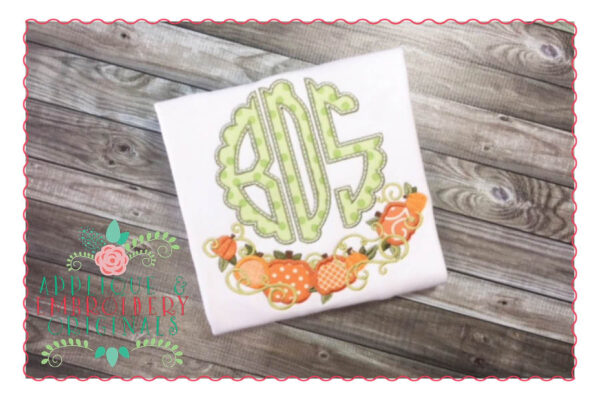 061 Pumpkin Swag Applique Design