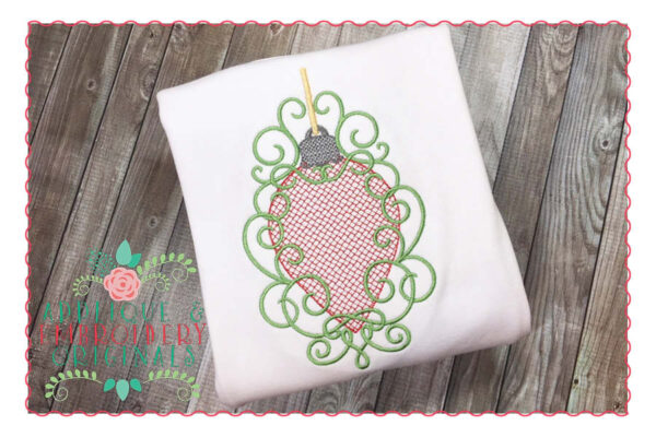 083 Christmas Ornament Swirls Motif Design