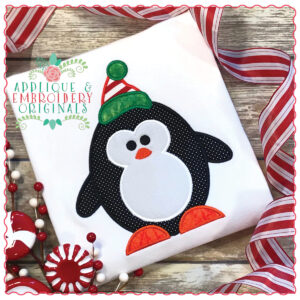 1284 Penguin Stocking Hat Applique Design