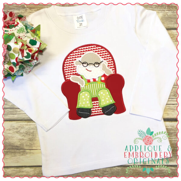 1286 Santa Sleeping Applique Design - Image 2
