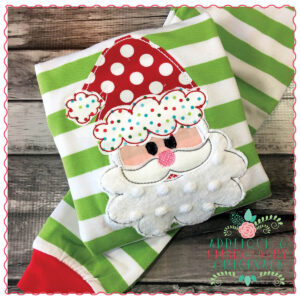 1327 Santa Simple Stitch Applique Design