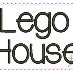261 Lego House Embroidery Font