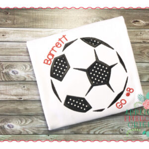 263 Soccer Ball Outline Applique Design