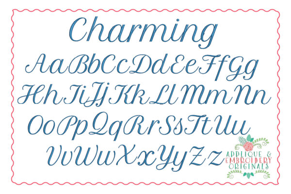 340 Charming Script Embroidery Font - Image 2