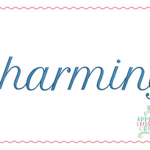 340 Charming Script Embroidery Font