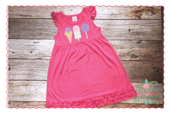 359 Treat Trio Ice Cream for Summer Applique Design - Image 2