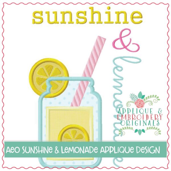 403 Sunshine and Lemonade Applique Design - Image 2