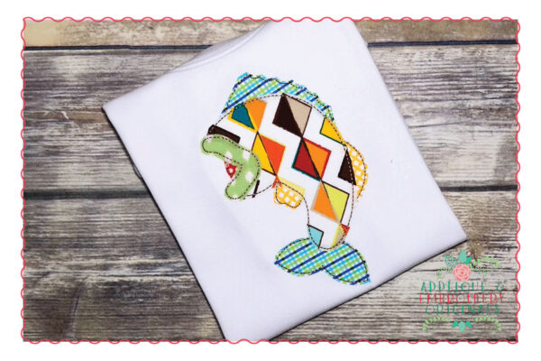 452 Carp Fish Simple Stitch Applique Design