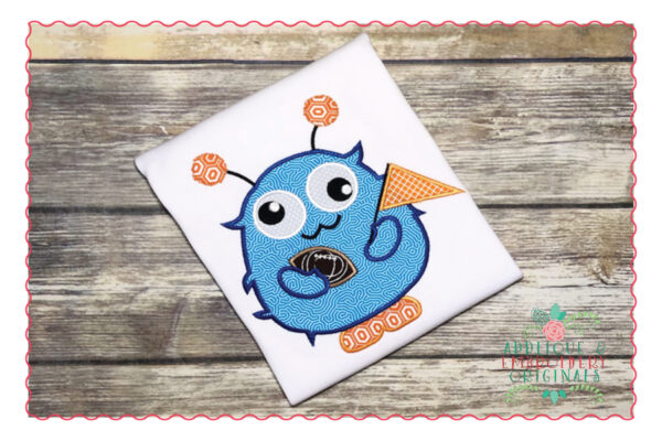 549 Monster Football Fan Applique Design
