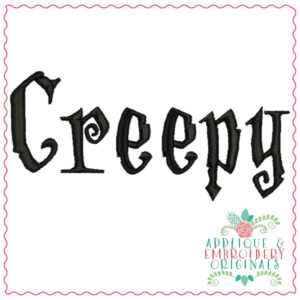 593 Creepy Embroidery Font