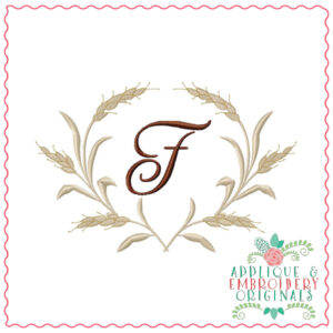 663 Harvest Script Framed Monogram Embroidery Font