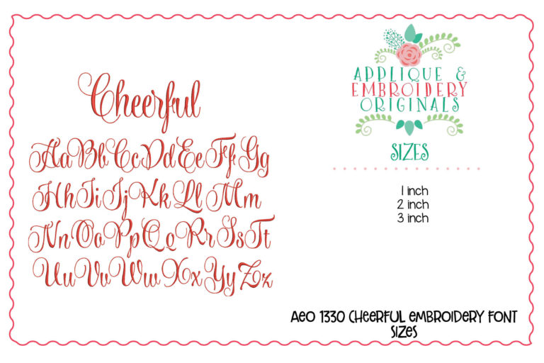 1330 Cheerful Embroidery Font - Image 4