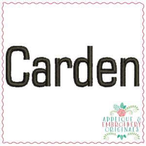 1351 Carden Embroidery Font