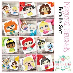 1700 Magical Friends Applique Design Bundle Set