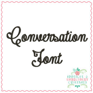 1779 Conversation Embroidery Font