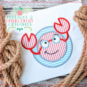 1825 Crab Circle Applique Design