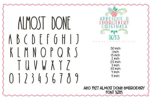 1929 Everything You Need Embroidery Font Set - Image 10