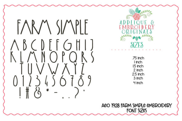 1929 Everything You Need Embroidery Font Set - Image 9
