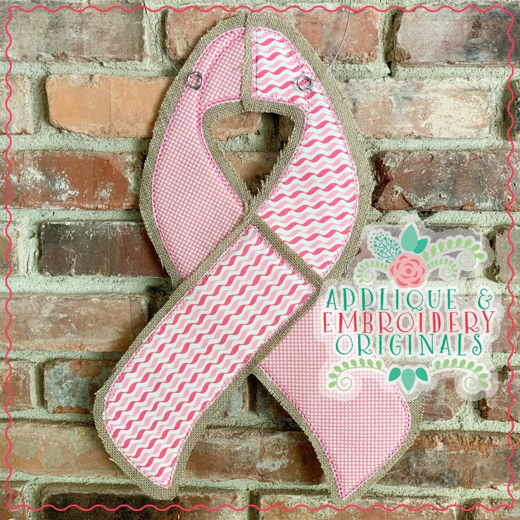 1914 Awareness Ribbon Hanger Design - Applique & Embroidery Originals