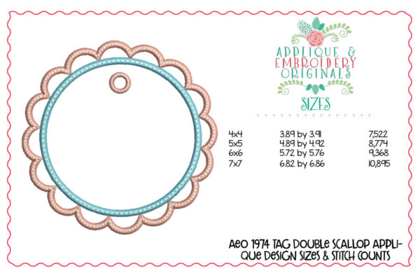 1978 Tag Set One Applique Design - Image 9