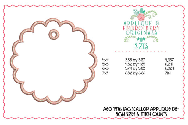 1978 Tag Set One Applique Design - Image 7