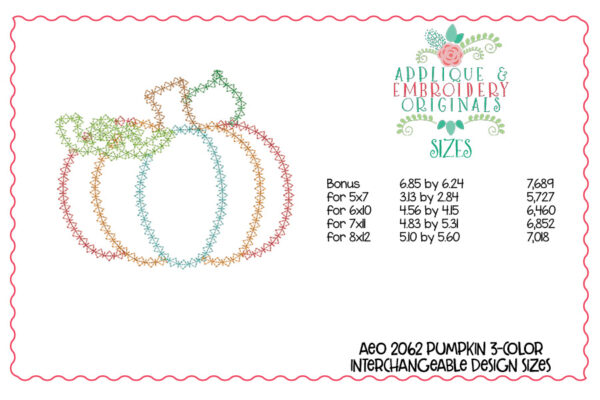 2063 Pumpkin Monogram Interchangeable Tab Design - Image 4