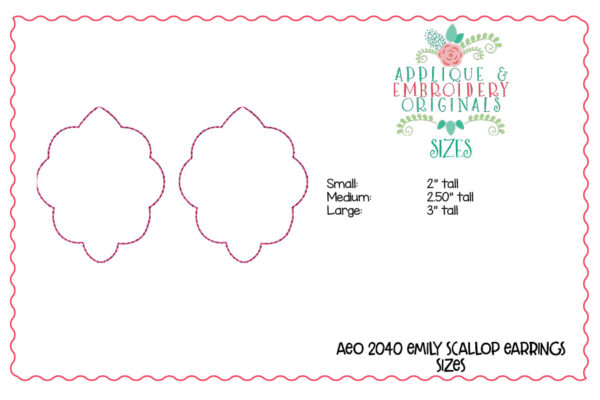 2040 Emily Scallop Earrings Design - Image 4