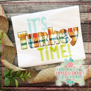 2128 It's Turkey Time Applique & Sketch Design