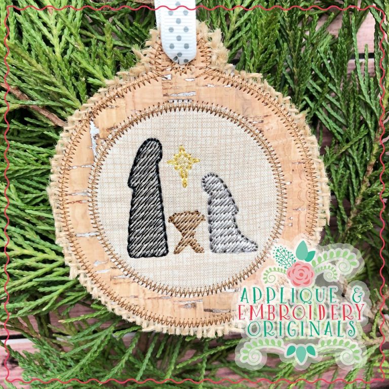 2201 Nativity Ornament In-The-Hoop Designs - Applique & Embroidery ...