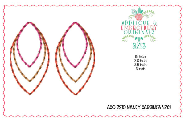2210 Nancy Layered Earrings In-The-Hoop Design - Image 3
