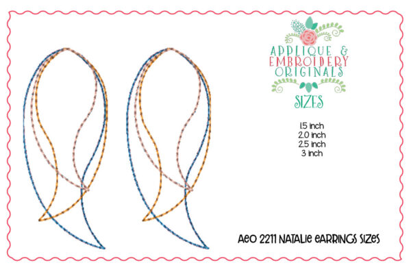 2211 Natalie Layered Earrings In-The-Hoop Design - Image 2