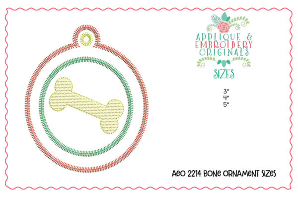 2214 Bone Ornament In-The-Hoop Designs - Image 2