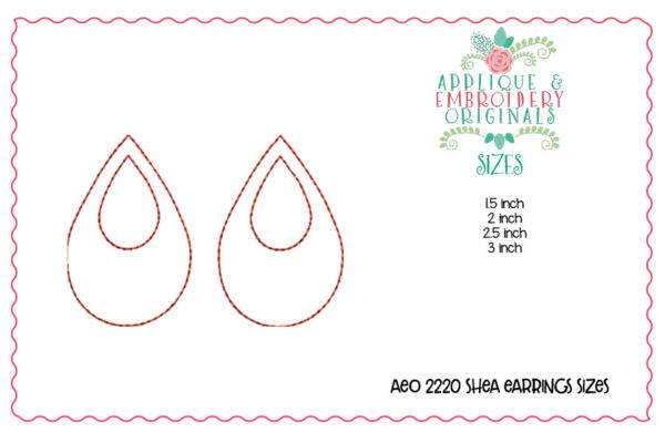 2220 Shea Earrings In-The-Hoop Design - Image 2