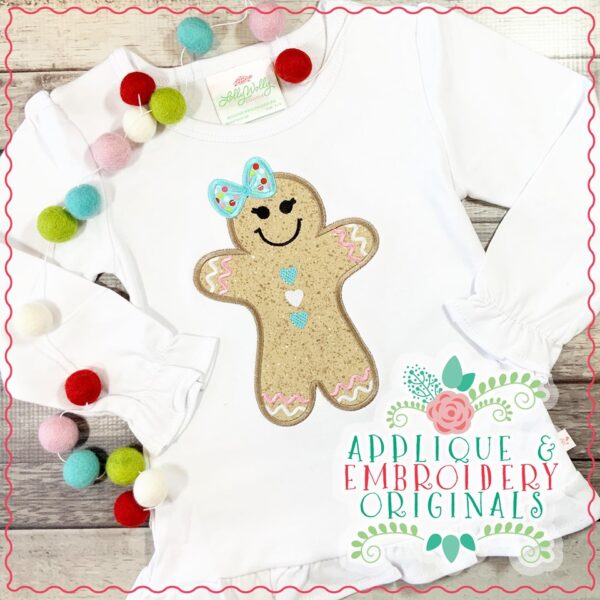 2233 Gingerbread Girl Applique Design - Image 2