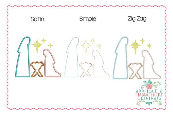 2180 Nativity All-In-One Applique Design - Image 5