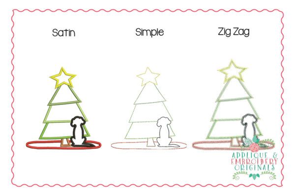 2186 Tree with Puppy All-In-One Applique Design - Image 3