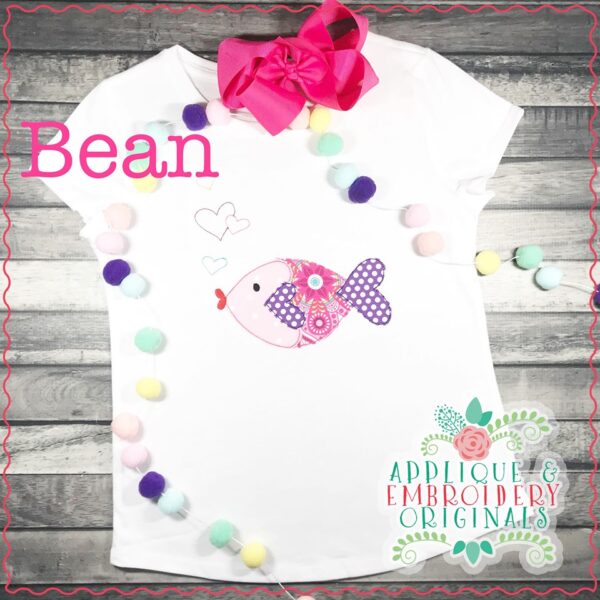 2307 Valentine Fish All-In-One Applique Design - Image 3