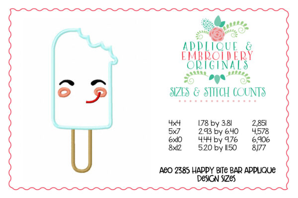 2385 Happy Bite Bar Applique Design - Image 2