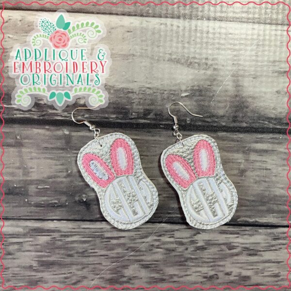 2436 Bunny Earrings Add On Earrings In-The-Hoop Design - Image 2