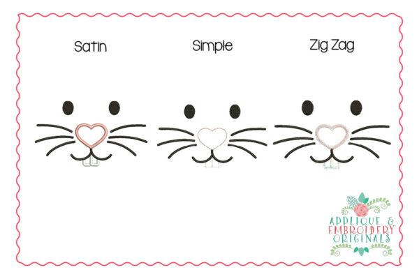 2439 Bunny Face All-In-One Applique Design - Image 2