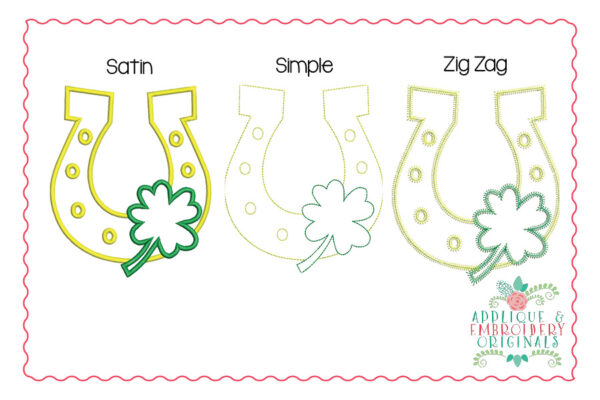 2421 Horseshoe Clover All-In-One Applique Design - Image 3