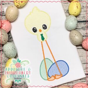 2505 Long Legged Chick Sketch Embroidery Design
