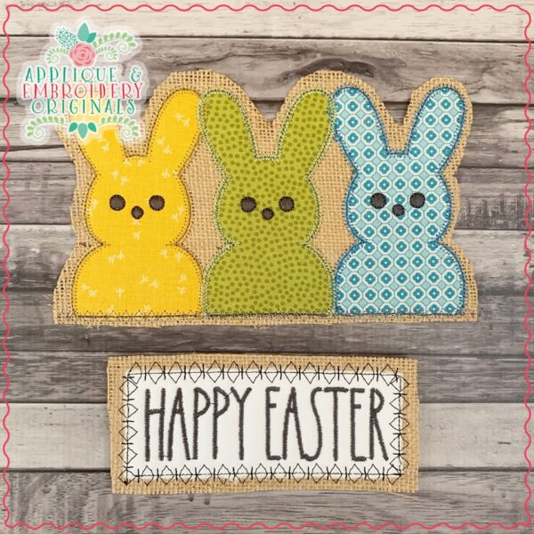 2515 Marshmallow Bunny Trio Tab Interchangeable Design for Truck - Image 3