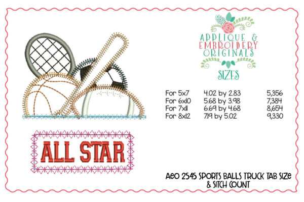 2545 Sports Balls Tab Interchangeable Design for Truck - Image 4