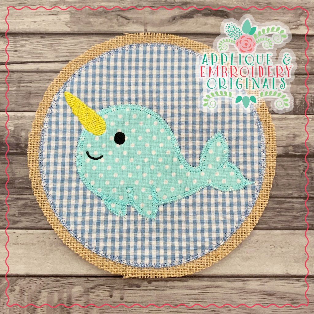 2644 Narwhal Tab Interchangeable Tab Design - Applique & Embroidery ...