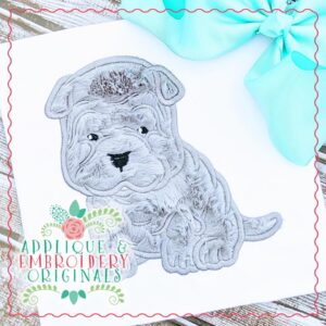 2632 Sharpei Puppy Applique Design