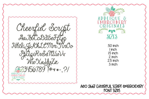 2676 Summer Lovin' Embroidery Font Set - Image 3