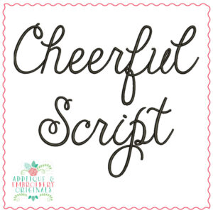 2667 Cheerful Script Embroidery Font